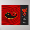 Suche nach yin yang drachen poster Gold