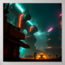 Suche nach futuristische stadt poster Neon
