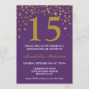 Suche nach lila glitter einladungen Gold