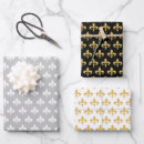 Suche nach fleur de lis geschenkpapier Schwarz und weiß