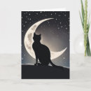 Suche nach katze und mond karten Silhouette