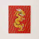 Suche nach goldener drache puzzle Rot