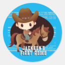 Suche nach niedlicher cowboy aufkleber Erste rodeo