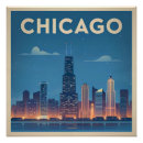 Suche nach vintage chicago poster Reise
