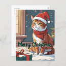Suche nach weihnachtshut postkarten Katze