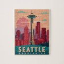 Suche nach seattle puzzle Reiseplakat