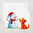 Suche nach hund weihnachten postkarten Aquarell