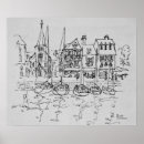 Suche nach schiffe im hafen poster Architektur