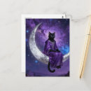 Suche nach katze und mond postkarten Schwarz