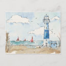 Suche nach weißer leuchtturm postkarten Aquarell
