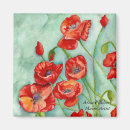 Suche nach rote mohnblumen magnete Aquarell