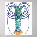 Suche nach blauer hummer poster Aquarell