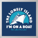 Suche nach einsame insel poster Auf einem boot