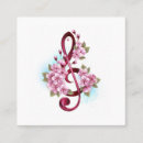Suche nach musik noten visitenkarten Blume