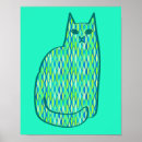 Suche nach moderne katze poster Mitte des jahrhunderts