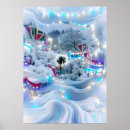 Suche nach winternacht poster Verschneite landschaft