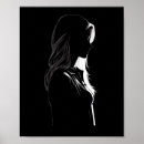 Suche nach licht und schatten poster Silhouette