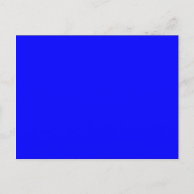 #0000FF Hex Code Web Color Dark Vibrant Royal Blue Postkarte (Vorderseite)