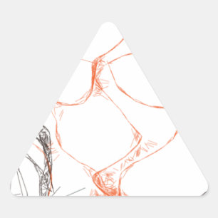 00010 abstrakte Kunst Dreieckiger Aufkleber