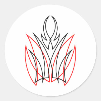 0001 Pinstripe Runder Aufkleber