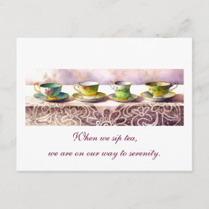 0001 Reihe Teacups Alexandra Stoddard Postcard Postkarte