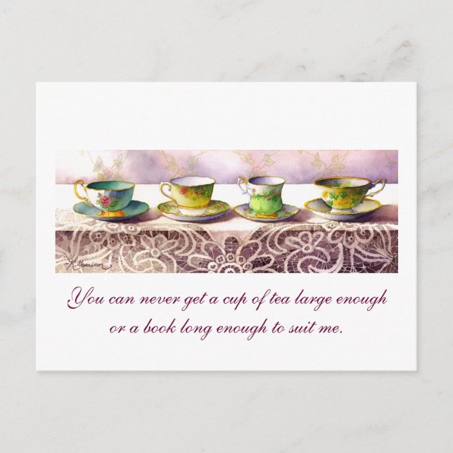 0001 Reihe Teacups C.S. Lewis Postcard Postkarte (Vorderseite)