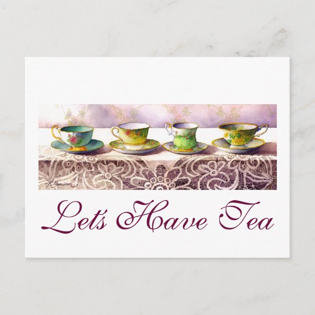 0001 Reihe Teacups Postkarte (Vorderseite)