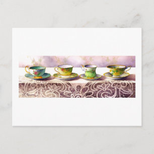 0001 Reihe Teacups Postkarte