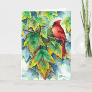 0004 Kardinal Sympathy Card Feiertagskarte