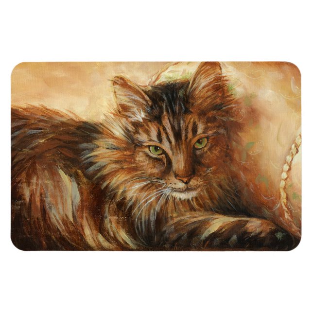 0005 Katze auf Pillow Magnet (Horizontal)
