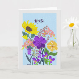 0008 Hello Bouquet Karte