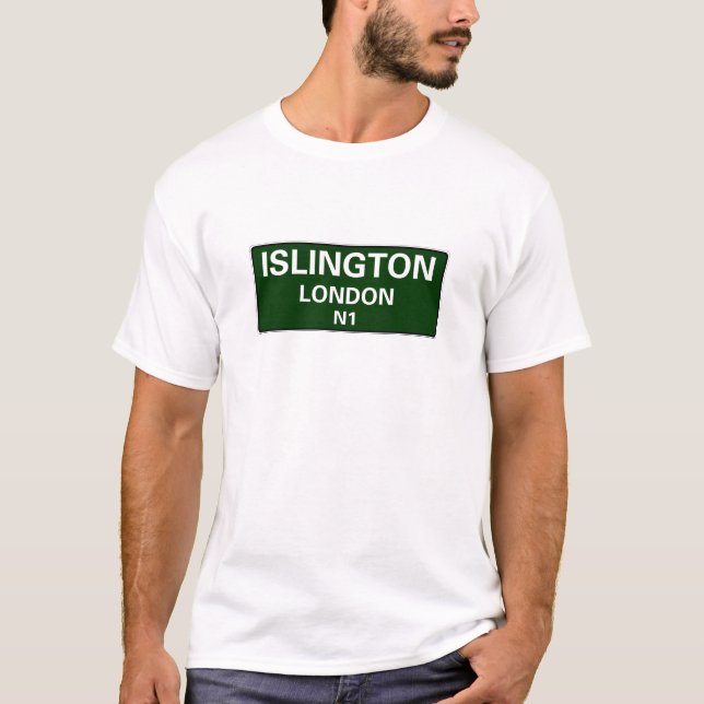 000 STRASSENSCHILDER - LONDON - ISLINGTON N1 T-Shirt (Vorderseite)