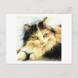 0010 Calico Cat Postkarte
