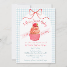 001 Himmelblaue Beeren Süße Erdbeere Baby Shower