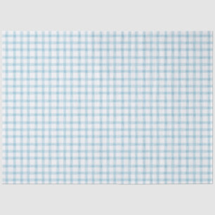 001 Himmelblaues Gingham-Seidenpapier Seidenpapier