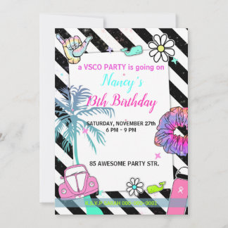 001 Party-vsco-Trend für Teenager Einladung
