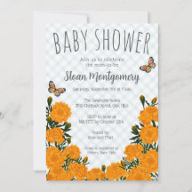 001 Sky Monarch Butterfly Marigold Baby Shower