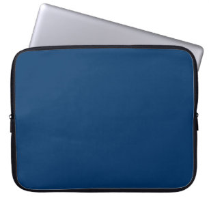 003366 Solid Dark Blue Background Laptop Sleeve
