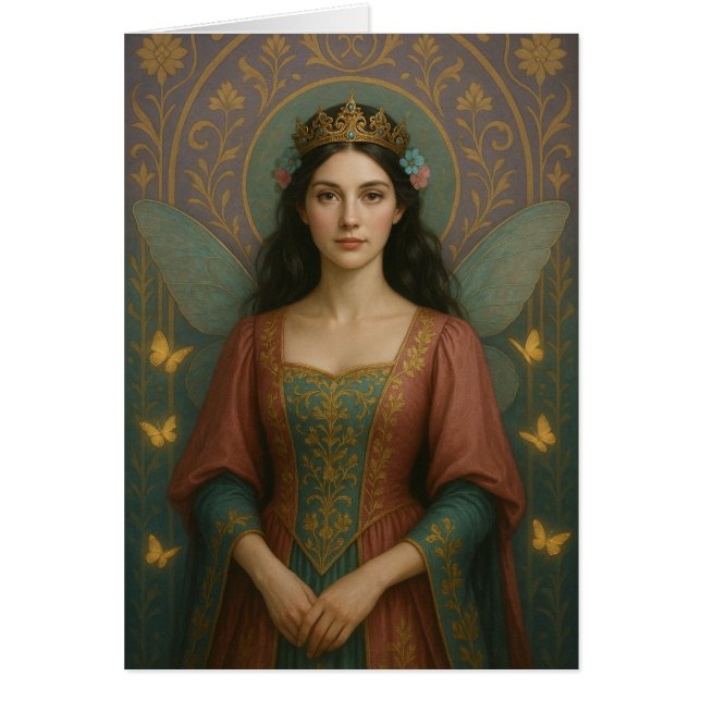 004_A fairy princess in muted rose and teal green. (Vorne)