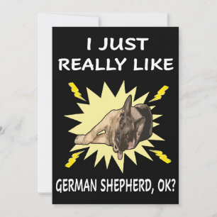 004 Ich mag deutsche Schäferhunde einfach wirklich Einladung