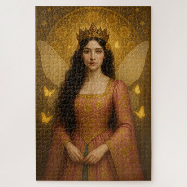005_A fairy princess in rose pink. Puzzle (Vertikal)