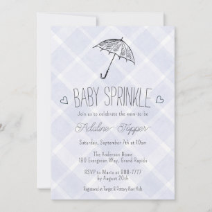 005 Iris Karo-Regenschirm-Baby-Sprinkle-Party Einladung