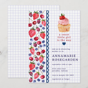 005 Iris Lila Beeren-Patch-Cupcake-Baby-Party Einladung