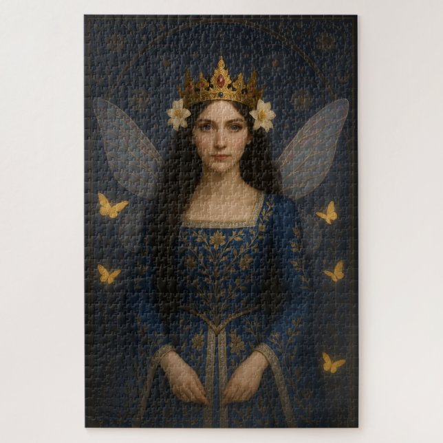 006_A fairy princess in royal blue. Puzzle (Vertikal)
