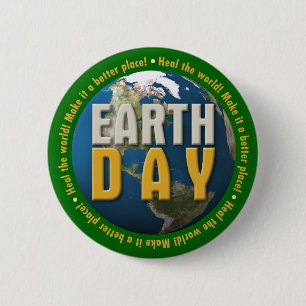 (007:01) Earth Day: Heile die Welt!-Button Button