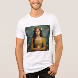 007_A fairy princess in golden yellow.  Tri-Blend Shirt