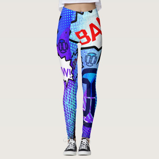 00 LVL-Comic-Leggings Leggings (Vorderseite)