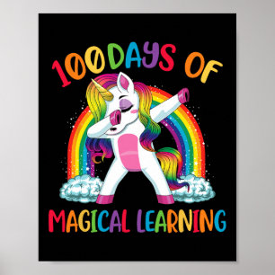 00 Tage magisches Lernen, Einhornmädchen Poster