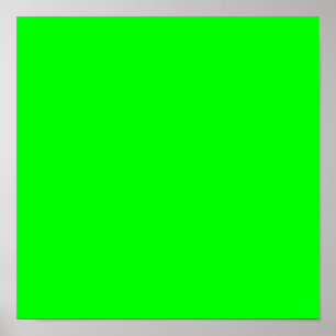 00FF00 Limettengrün Poster