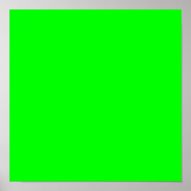 00FF00 Limettengrün Poster (Vorne)